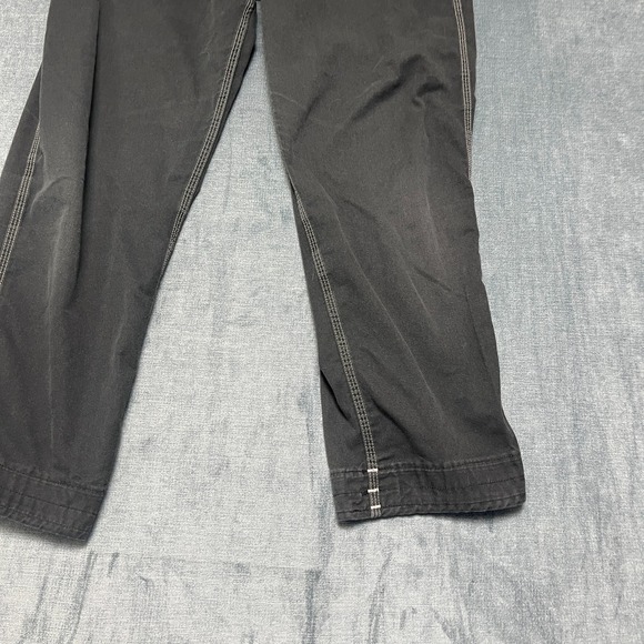 Origin Twill Pants Mens 34 Black Cotton Straight Leg Logo Contrast Stitching - Picture 2 of 14